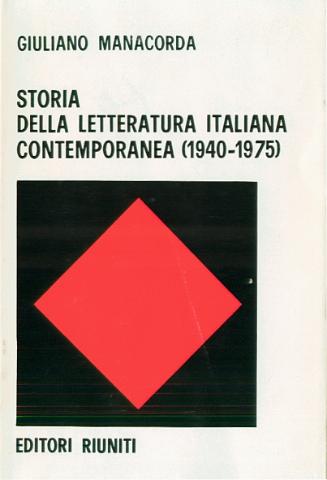 Storia della Letteratura italiana Contemporanea